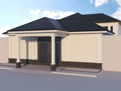 Extrior design  Low-poly 3D model