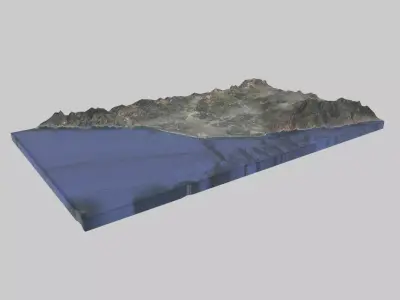 Oxnard City Low-poly 3D model