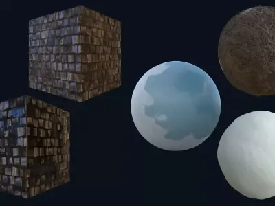 Different Ground Textures with Variations  3D model