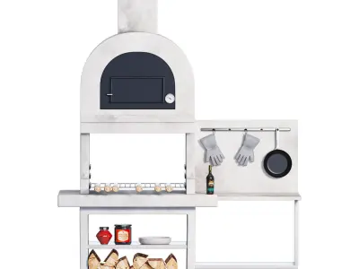 Garden barbecue 02 3D model