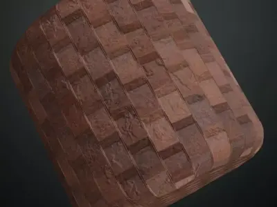 Terracotta Stone Brick Subway Tiles PBR Seamless Texture
