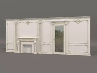 Wall Molding in Classic French style 42 3D model