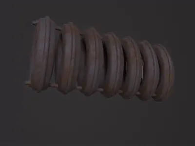 Old heating radiator 3D Model Low-poly 3D model