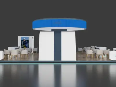 17x14 meter Exhibition Booth 3D model
