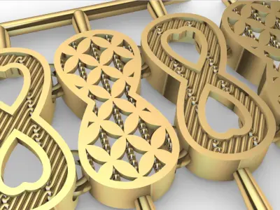 Gold bracelet chains new collection 11-20 3D print model 3D print model
