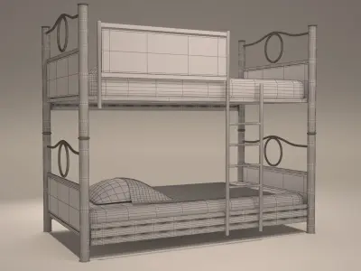 Bunk Bed Low-poly 3D model