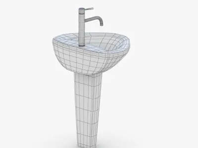 1615 - Sink Low-poly 3D model