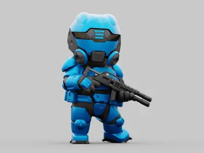 TOON  TROOPER  ELIOT RIGGED 3D model
