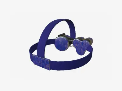 SciFi Glasses J10 Blue - Character Design Fashion Low-poly 3D model