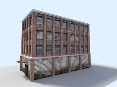 city flat house Low-poly 3D model