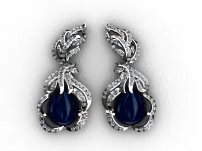 Diamond Earring 3D print model