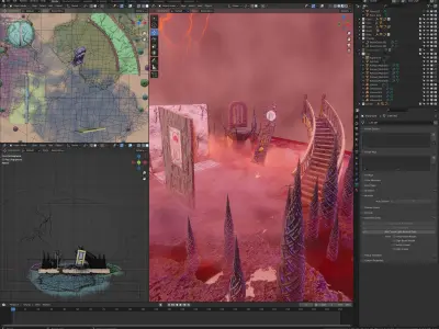 Vecnas Mind Lair - Stranger Things 4 3D model