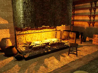 Celtic Tavern Exterior Interior 3D model