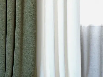 Curtains 52 Curtains with Tulle Kravet Smart and Kravet Basics 3D model