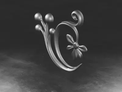 Flower Decor Wood Berries 3D print model