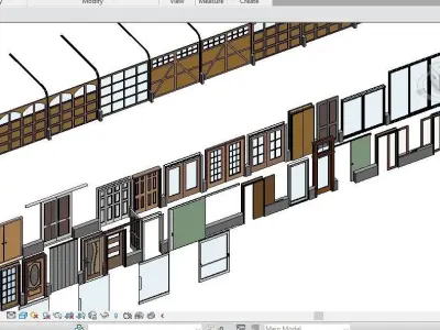 282 Models Doors Revit 2015 3D model
