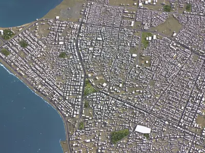 Al Hudaydah - 3D City Model Low-poly 3D model