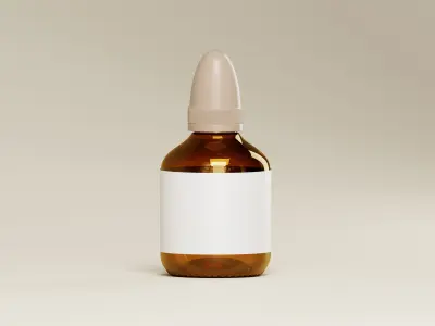 Good description for Amber Cosmetic Bottle 3D Model Buyer Low-poly 3D model