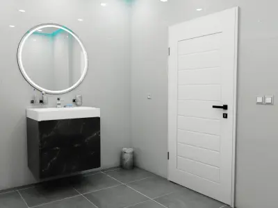 Modern Bathroom and Toilet 3D model