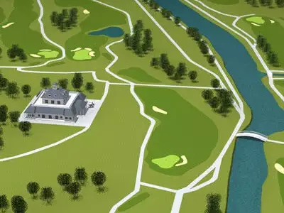 Golfclub golf course 3D model