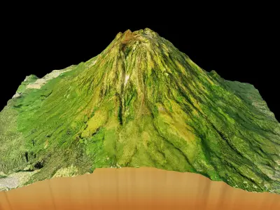 Mount Lawu 3d model Terrain 3D model