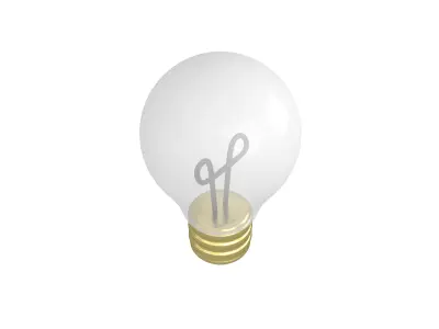 Light Bulb v1 004 Low-poly 3D model