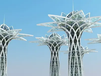 Futuristic Skyscraper 3D model
