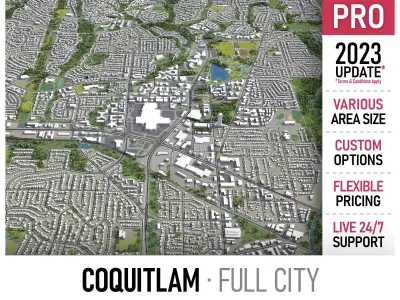 Coquitlam Low-poly 3D model