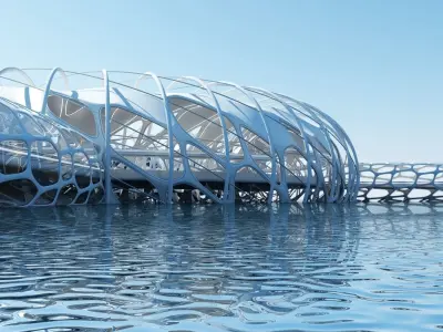 Futuristic Architectural Structure 17 3D model