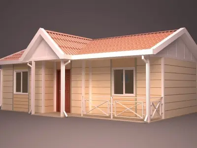 HOME house with roof 3D model