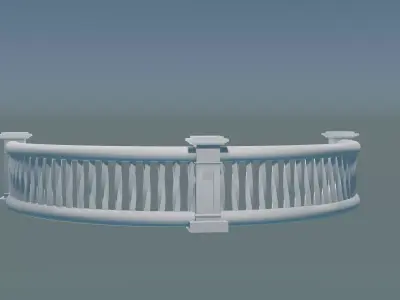 Curved Balustrade 3D print model