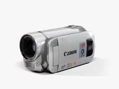 Canon FS400 Silver camcorder Low-poly 3D model