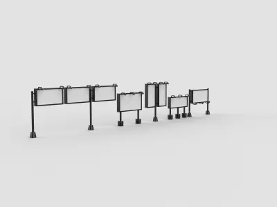Billboards metal sign  3D model