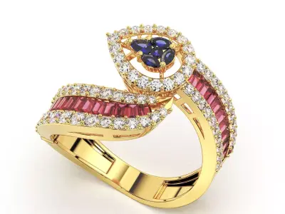 Beautifull ring 3dm and stl file available to sale 3D print model