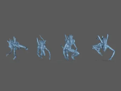 alien High Detail 3D print model 3D print model