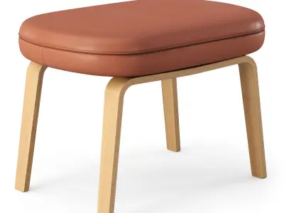 Era Normann Copenhagen Footstool With Wood Legs  3D model