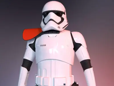 Stormtrooper officer - First Order Low-poly 3D model