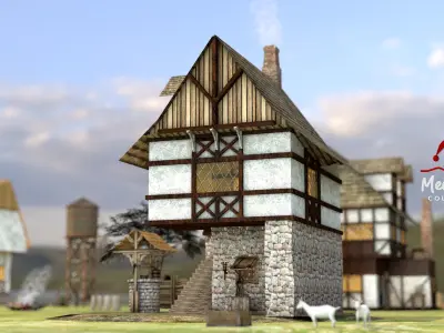 Medieval House 03 3D model