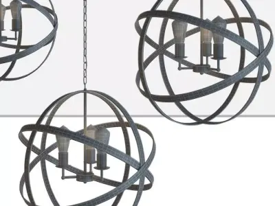 pendant iron farn flat 3D model