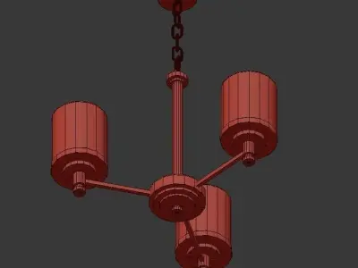Hampton Bay Burbank 3 Light 3D model