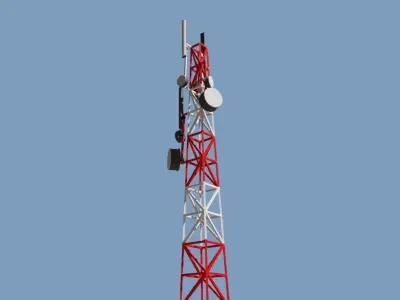 Cell Tower - Torre de Celular Low-poly 3D model
