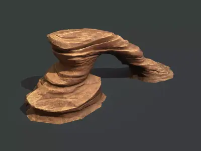 Red Rock Sandstone Pbr 4 Low-poly 3D model