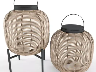 Bamboo lanterns  V1 3D model