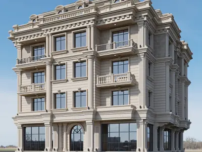 Classic residential building 15 3D model
