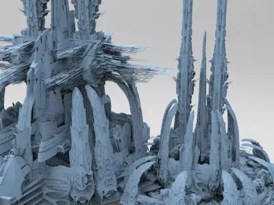 Sci Fi Wraith Claw City interceptor City Hub 2 models  3D model