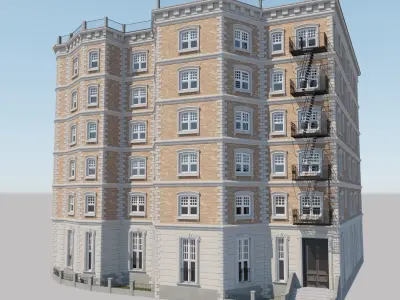 New York City Apartment Building 04 THREEDEE INC Low-poly 3D model