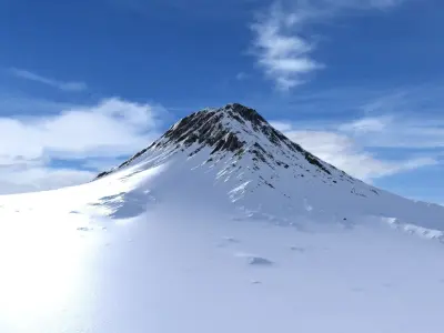 Snow Mountain 09 Low-poly 3D model