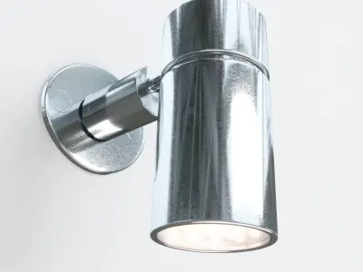 Light chrome wall on wall 3D model