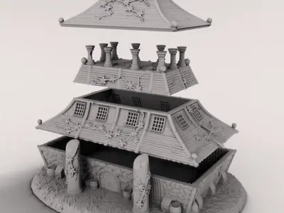 medieval house 3D print model