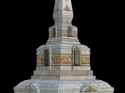 Thai Pagoda-01 3D model
